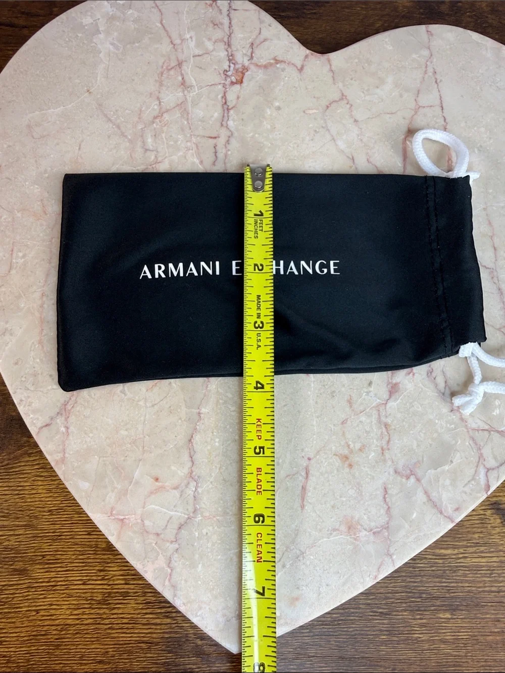 Armani Exchange Black Sunglasses Drawstring Pouch